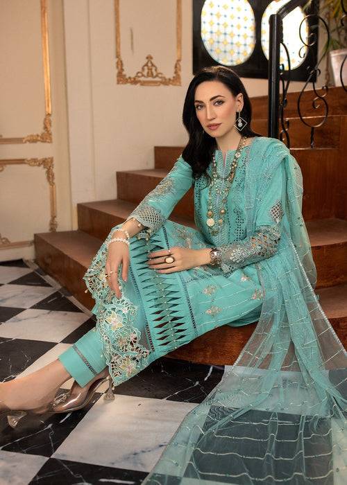 Meem | Anaya 25 | PITCH CYAN - Pakistani Designer Dress - by Meem | Type: Ladies Clothes - 100% Original at Saira Sultan