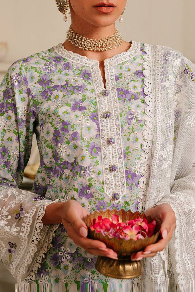 Cross Stitch | Eid Lawn 24 | LAVENDER STRETCH - Pakistani Designer Dress - by Cross Stitch | Type: Luxury - 100% Original at Saira Sultan