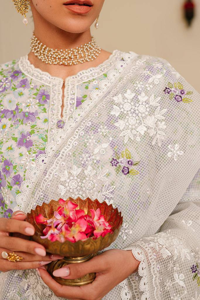 Cross Stitch | Eid Lawn 24 | LAVENDER STRETCH - Pakistani Designer Dress - by Cross Stitch | Type: Luxury - 100% Original at Saira Sultan