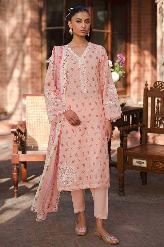 Cross Stitch | Eid Lawn 24 | PEACH GLAM - Pakistani Designer Dress - by Cross Stitch | Type: Luxury - 100% Original at Saira Sultan