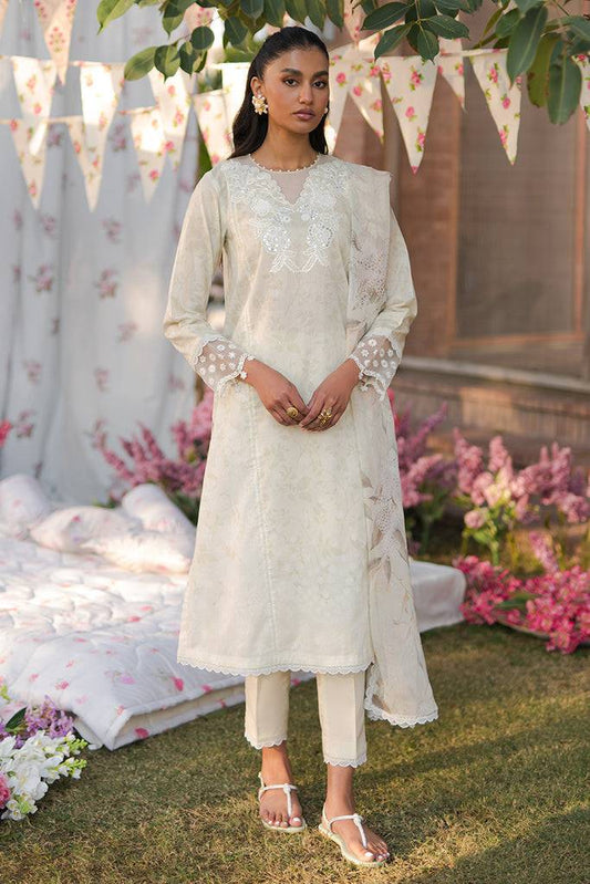 Cross Stitch | Eid Lawn 24 | WHISPERING WHITE - Pakistani Designer Dress - by Cross Stitch | Type: Luxury - 100% Original at Saira Sultan