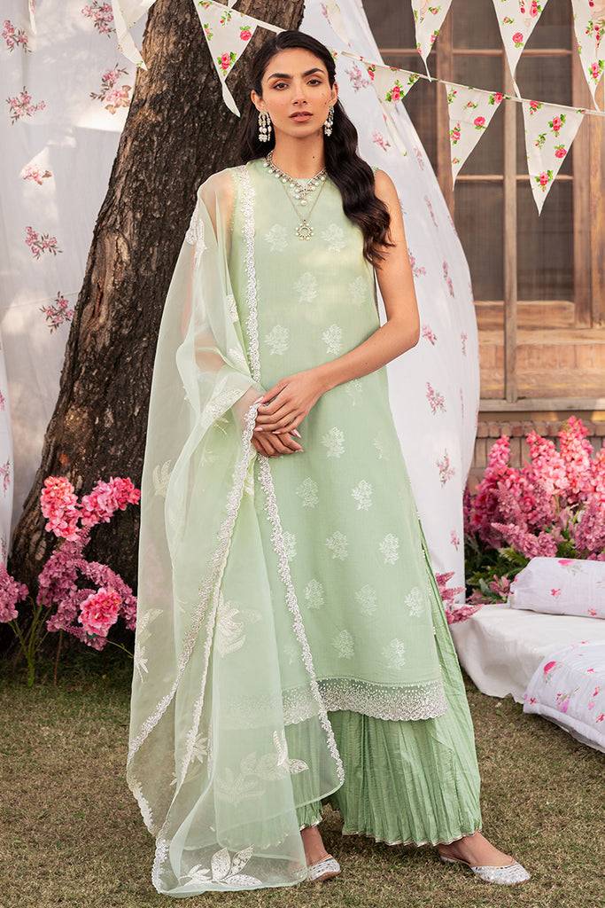 Cross Stitch | Eid Lawn 24 | CELADON SPRUCE - Pakistani Designer Dress - by Cross Stitch | Type: Luxury - 100% Original at Saira Sultan