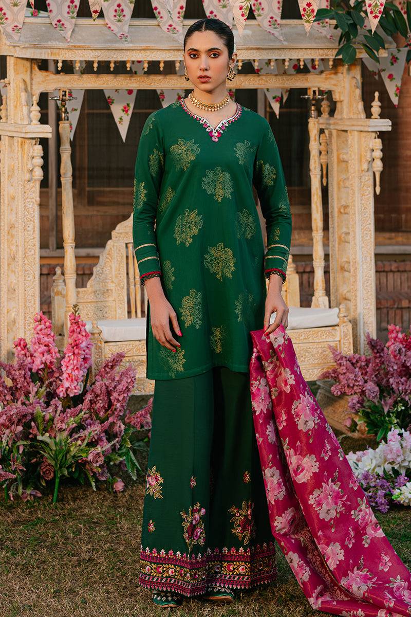 Cross Stitch | Eid Lawn 24 | OPULENT GREEN - Pakistani Designer Dress - by Cross Stitch | Type: Luxury - 100% Original at Saira Sultan