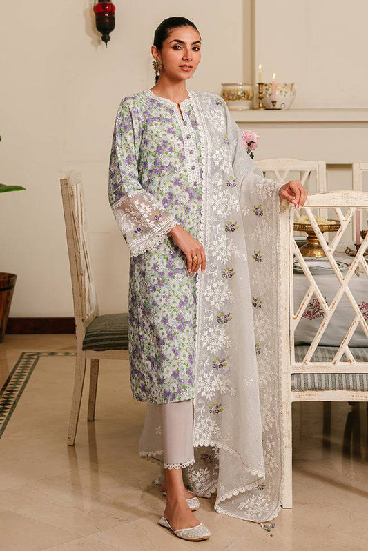 Cross Stitch | Eid Lawn 24 | LAVENDER STRETCH - Pakistani Designer Dress - by Cross Stitch | Type: Luxury - 100% Original at Saira Sultan