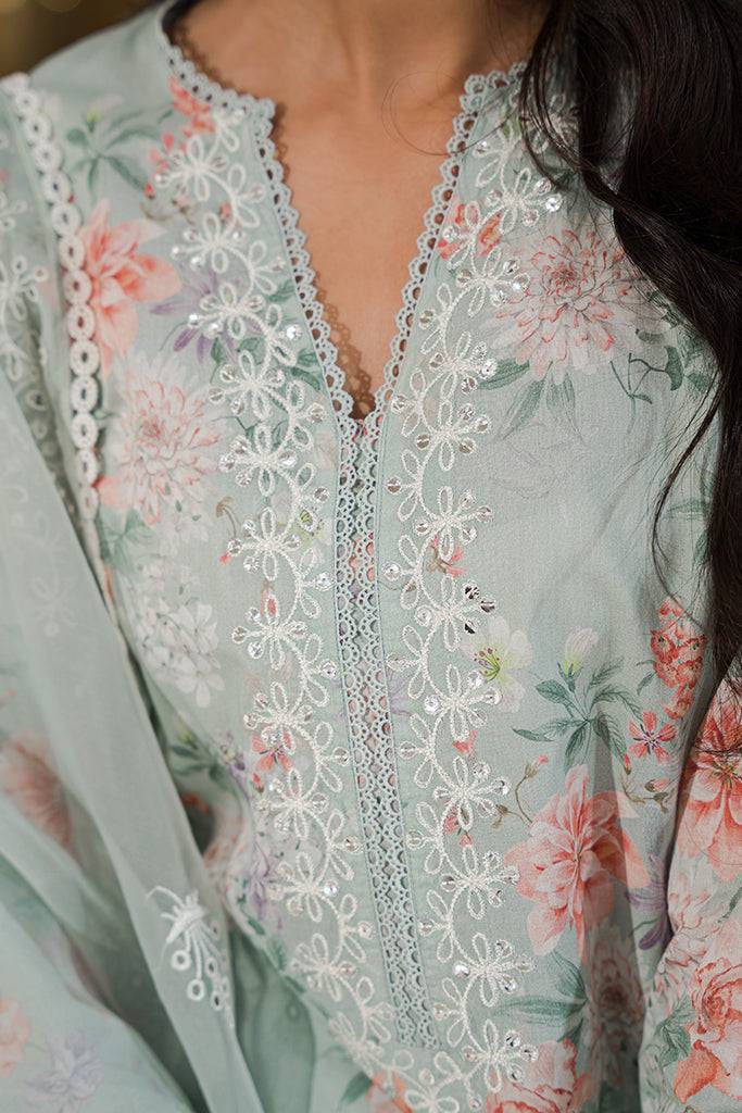 Cross Stitch | Eid Lawn 24 | PEARL FLORAL - Pakistani Designer Dress - by Cross Stitch | Type: Luxury - 100% Original at Saira Sultan