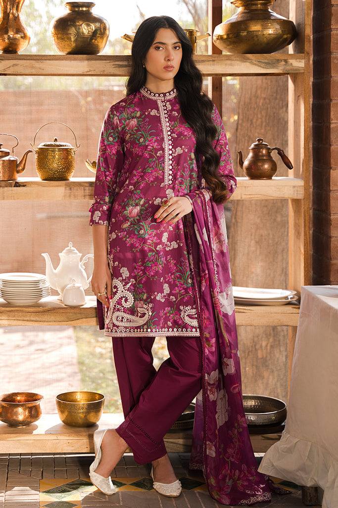 Cross Stitch | Eid Lawn 24 | IRIS MAUVE - Pakistani Designer Dress - by Cross Stitch | Type: Luxury - 100% Original at Saira Sultan