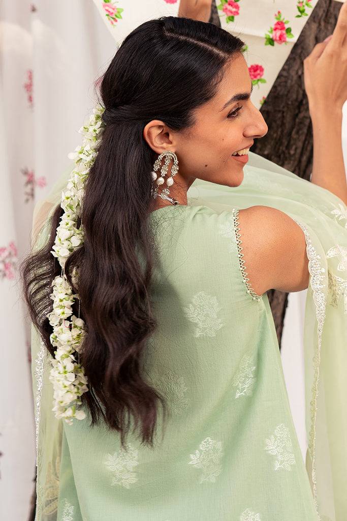 Cross Stitch | Eid Lawn 24 | CELADON SPRUCE - Pakistani Designer Dress - by Cross Stitch | Type: Luxury - 100% Original at Saira Sultan