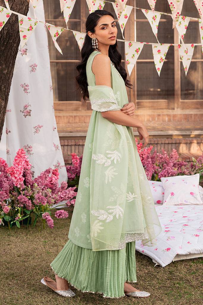 Cross Stitch | Eid Lawn 24 | CELADON SPRUCE - Pakistani Designer Dress - by Cross Stitch | Type: Luxury - 100% Original at Saira Sultan