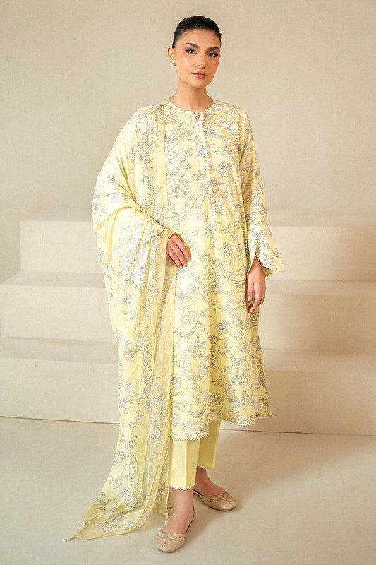 Cross Stitch | Daily Lawn 24 | CREAM BRULEE-3 PIECE LAWN SUIT - Pakistani Designer Dress - by Cross Stitch | Type: Casuals - 100% Original at Saira Sultan