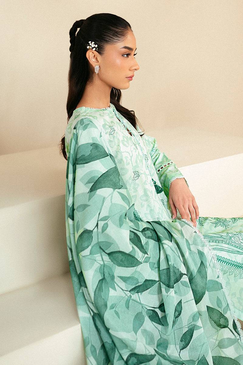 Cross Stitch | Daily Lawn 24 | MINTY MEADOW-3 PIECE LAWN SUIT - Pakistani Designer Dress - by Cross Stitch | Type: Casuals - 100% Original at Saira Sultan