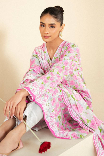 Cross Stitch | Daily Lawn 24 | FLORAL WIND-3 PIECE LAWN SUIT - Pakistani Designer Dress - by Cross Stitch | Type: Casuals - 100% Original at Saira Sultan