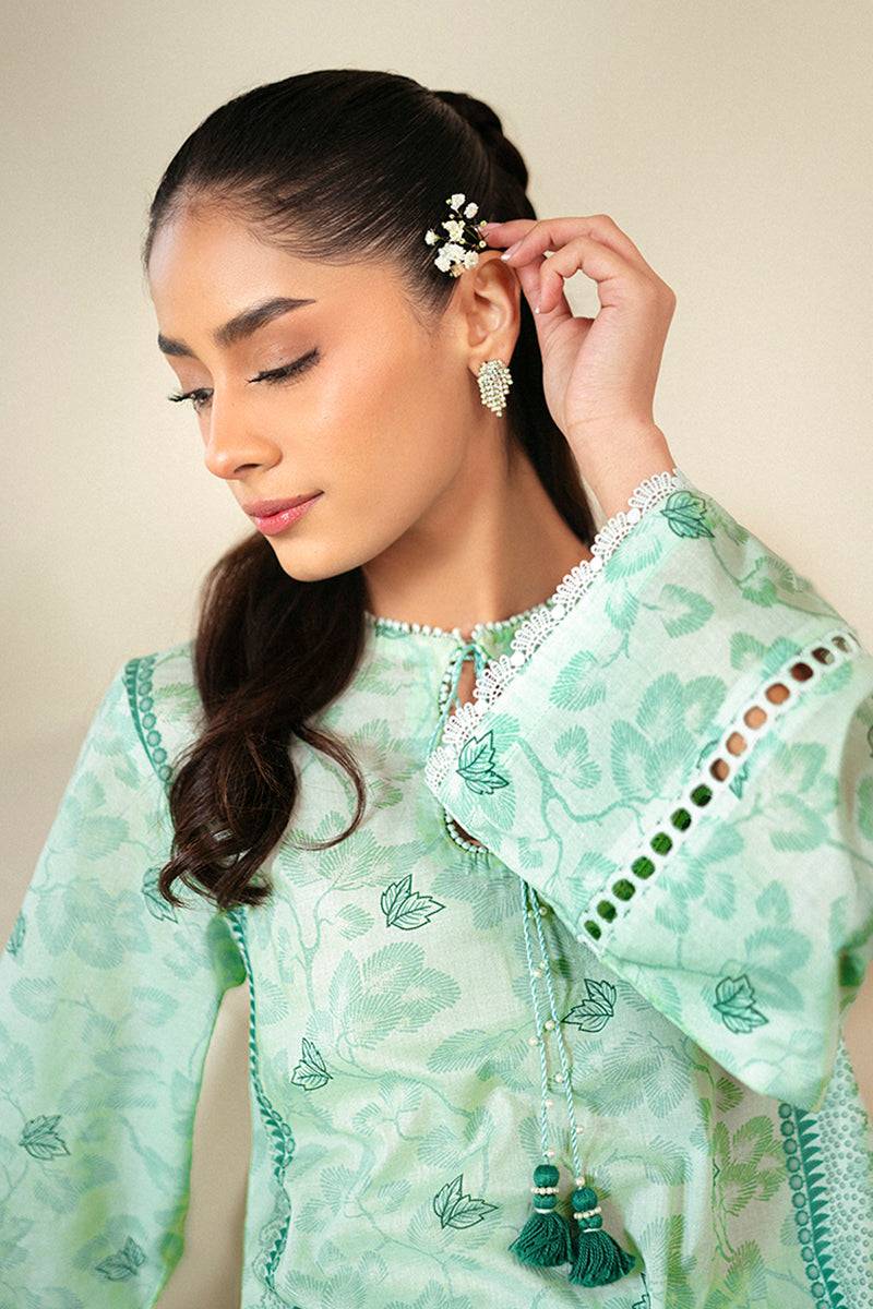 Cross Stitch | Daily Lawn 24 | MINTY MEADOW-3 PIECE LAWN SUIT - Pakistani Designer Dress - by Cross Stitch | Type: Casuals - 100% Original at Saira Sultan
