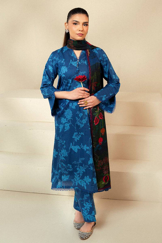 Cross Stitch | Daily Lawn 24 | TEAL OAKLEY-3 PIECE LAWN SUIT - Pakistani Designer Dress - by Cross Stitch | Type: Casuals - 100% Original at Saira Sultan