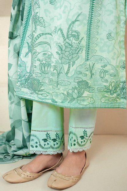 Cross Stitch | Daily Lawn 24 | MINTY MEADOW-3 PIECE LAWN SUIT - Pakistani Designer Dress - by Cross Stitch | Type: Casuals - 100% Original at Saira Sultan