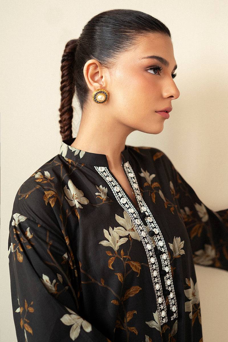 Cross Stitch | Daily Lawn 24 | RAVEN SERENITY-2 PIECE LAWN SUIT - Pakistani Designer Dress - by Cross Stitch | Type: Casuals - 100% Original at Saira Sultan