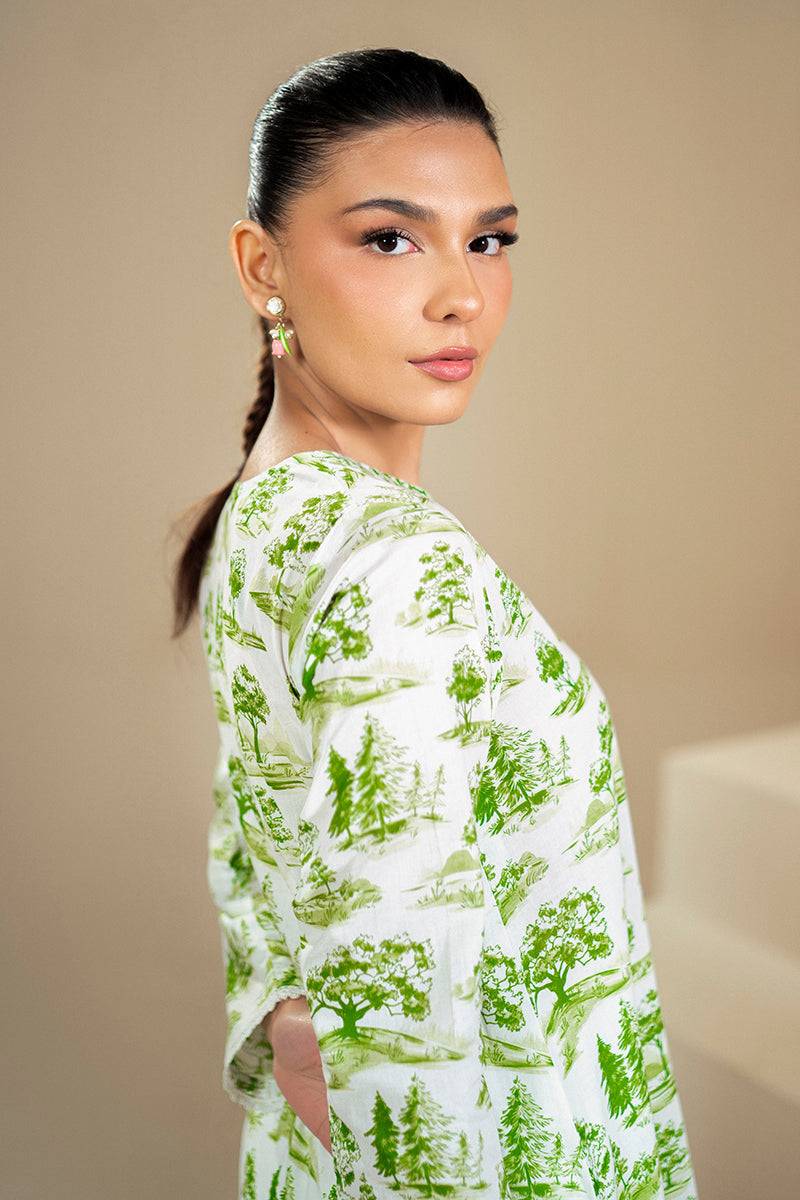 Cross Stitch | Daily Lawn 24 | MYSTIC FOREST-2 PIECE LAWN SUIT - Pakistani Designer Dress - by Cross Stitch | Type: Casuals - 100% Original at Saira Sultan
