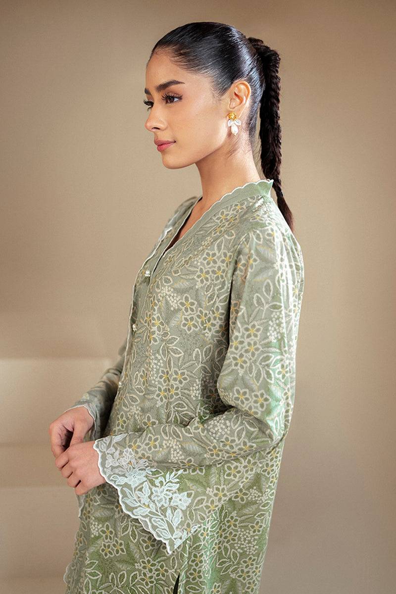 Cross Stitch | Daily Lawn 24 | SAGE BREEZE-3 PIECE LAWN SUIT - Pakistani Designer Dress - by Cross Stitch | Type: Casuals - 100% Original at Saira Sultan