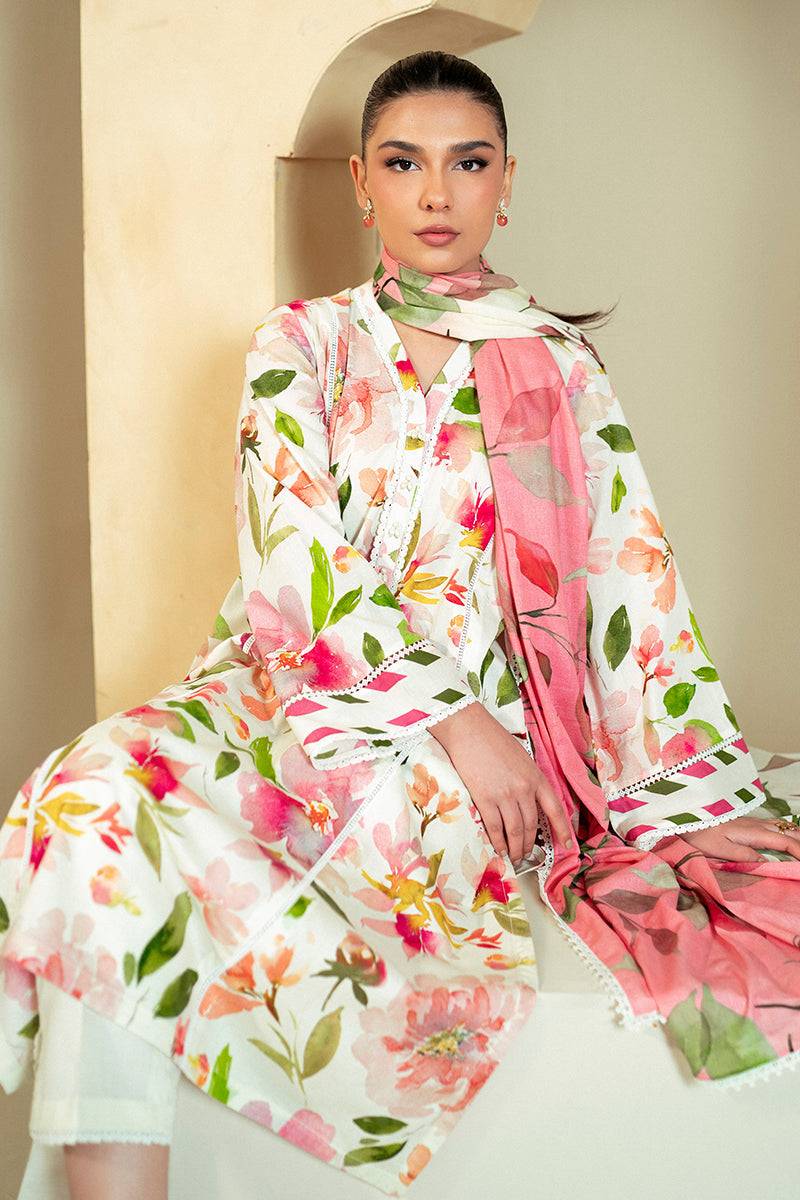 Cross Stitch | Daily Lawn 24 | HAZEL WILLOW-3 PIECE LAWN SUIT - Pakistani Designer Dress - by Cross Stitch | Type: Casuals - 100% Original at Saira Sultan