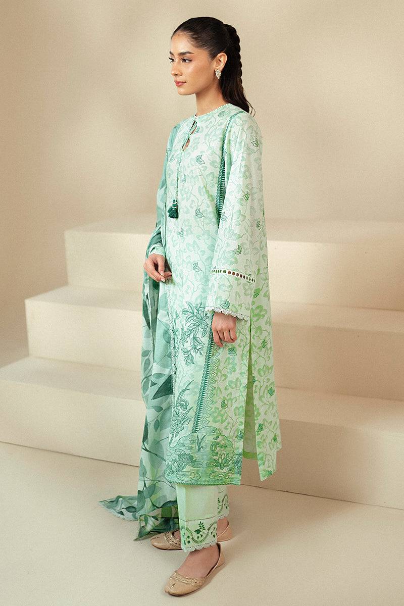 Cross Stitch | Daily Lawn 24 | MINTY MEADOW-3 PIECE LAWN SUIT - Pakistani Designer Dress - by Cross Stitch | Type: Casuals - 100% Original at Saira Sultan