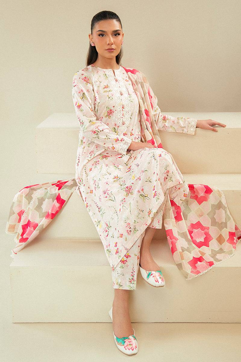Cross Stitch | Daily Lawn 24 | CRYSTAL AURA-3 PIECE LAWN SUIT - Pakistani Designer Dress - by Cross Stitch | Type: Casuals - 100% Original at Saira Sultan