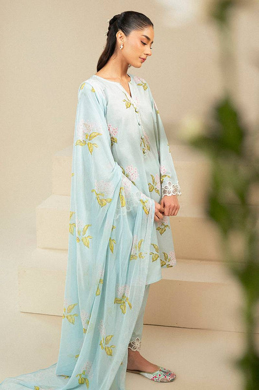 Cross Stitch | Daily Lawn 24 | DIM GRAY-3 PIECE LAWN SUIT - Pakistani Designer Dress - by Cross Stitch | Type: Casuals - 100% Original at Saira Sultan