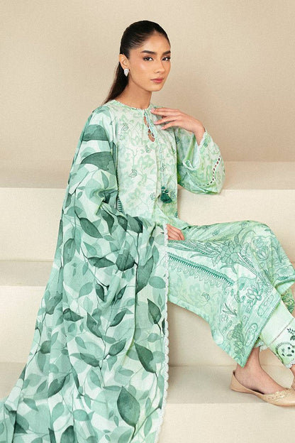 Cross Stitch | Daily Lawn 24 | MINTY MEADOW-3 PIECE LAWN SUIT - Pakistani Designer Dress - by Cross Stitch | Type: Casuals - 100% Original at Saira Sultan