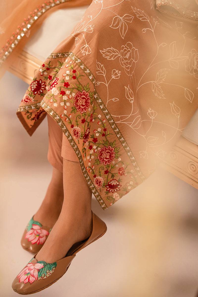 Cross Stitch | Mahiri Embroidered Collection 24 | RUSTIC BROWN - Pakistani Designer Dress - by Cross Stitch | Type: Luxury - 100% Original at Saira Sultan