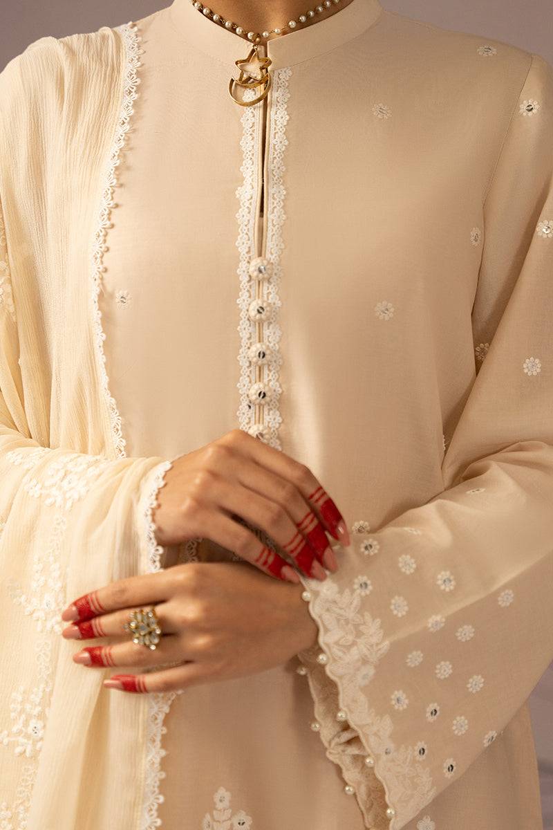 Cross Stitch | Mahiri Embroidered Collection 24 | BLUSH PINK - Pakistani Designer Dress - by Cross Stitch | Type: Luxury - 100% Original at Saira Sultan