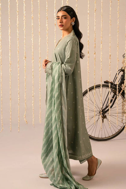 Cross Stitch | Mahiri Embroidered Collection 24 | Sage Green - Pakistani Designer Dress - by Cross Stitch | Type: Luxury - 100% Original at Saira Sultan