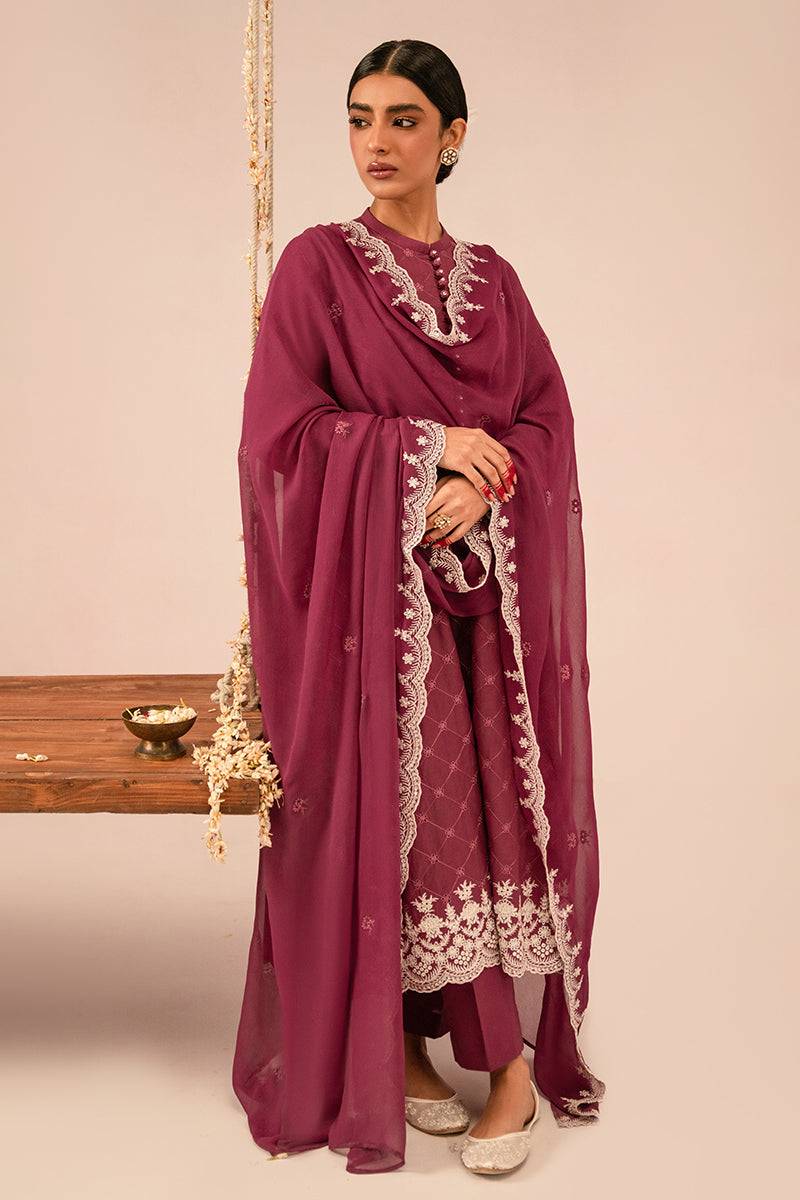 Cross Stitch | Mahiri Embroidered Collection 24 | VIOLET QUARTZ - Pakistani Designer Dress - by Cross Stitch | Type: Luxury - 100% Original at Saira Sultan