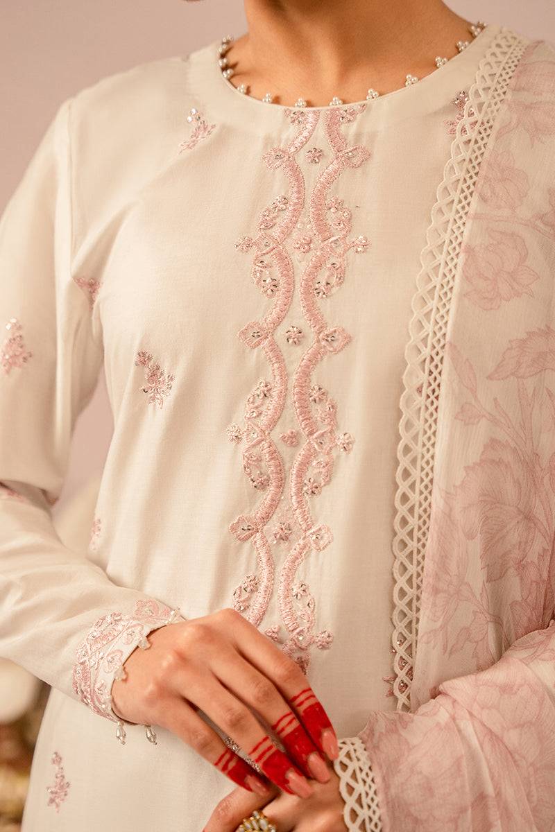 Cross Stitch | Mahiri Embroidered Collection 24 | Ivory Cream - Pakistani Designer Dress - by Cross Stitch | Type: Luxury - 100% Original at Saira Sultan