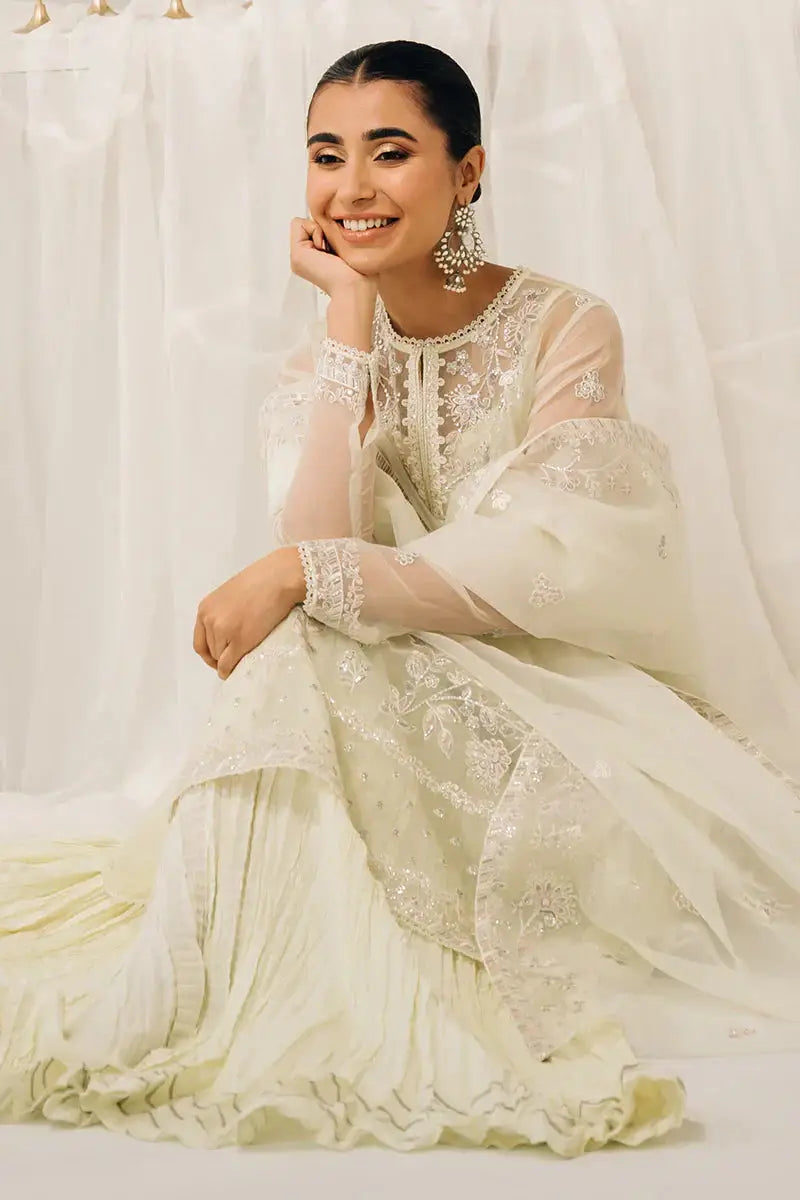 Cross Stitch | Luxe Atelier 24 | Pearl Mist - Pakistani Designer Dress - by Cross Stitch | Type: Luxury - 100% Original at Saira Sultan
