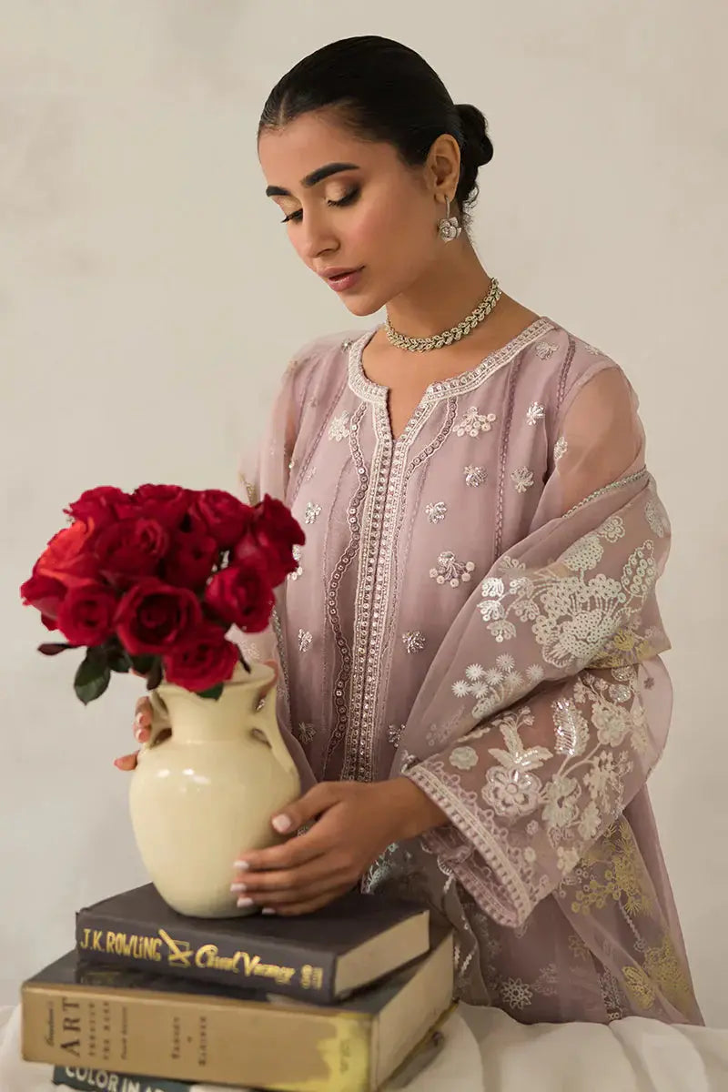 Cross Stitch | Luxe Atelier 24 | Mauve Somber - Pakistani Designer Dress - by Cross Stitch | Type: Luxury - 100% Original at Saira Sultan