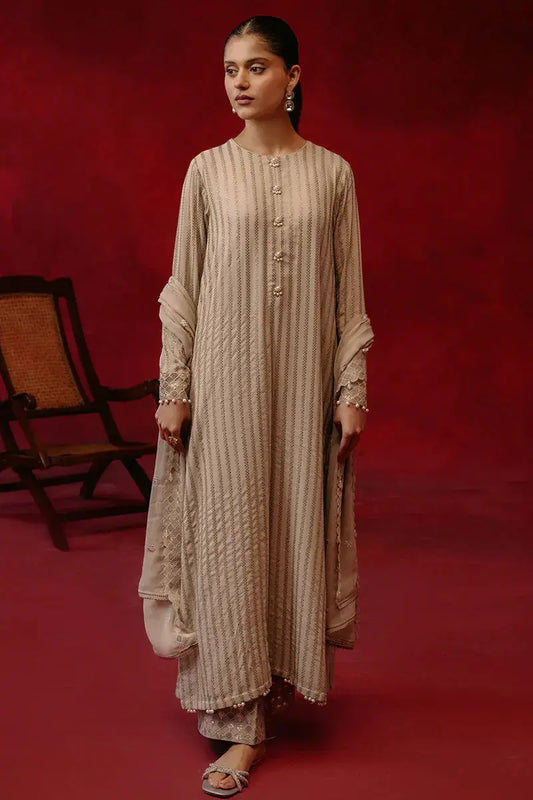 Cross Stitch | Luxe Atelier 24 | Primrose Ash - Pakistani Designer Dress - by Cross Stitch | Type: Luxury - 100% Original at Saira Sultan