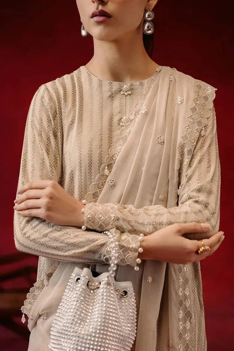 Cross Stitch | Luxe Atelier 24 | Primrose Ash - Pakistani Designer Dress - by Cross Stitch | Type: Luxury - 100% Original at Saira Sultan