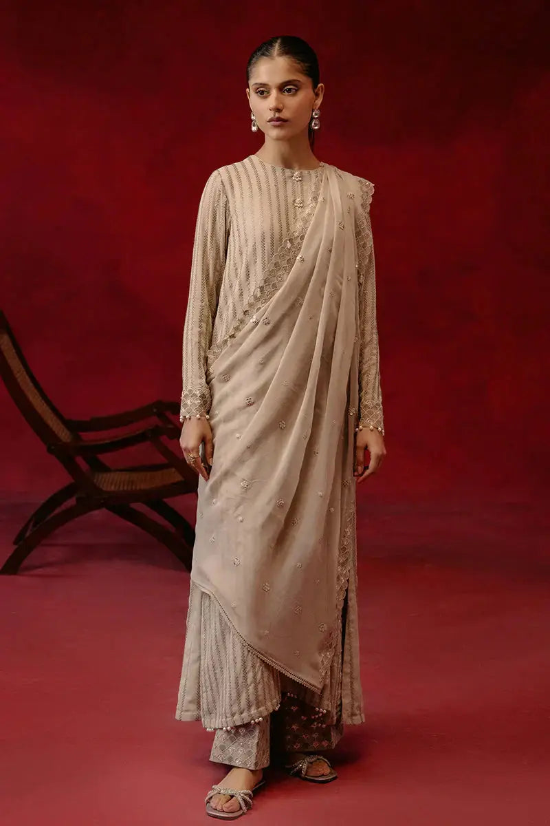 Cross Stitch | Luxe Atelier 24 | Primrose Ash - Pakistani Designer Dress - by Cross Stitch | Type: Luxury - 100% Original at Saira Sultan
