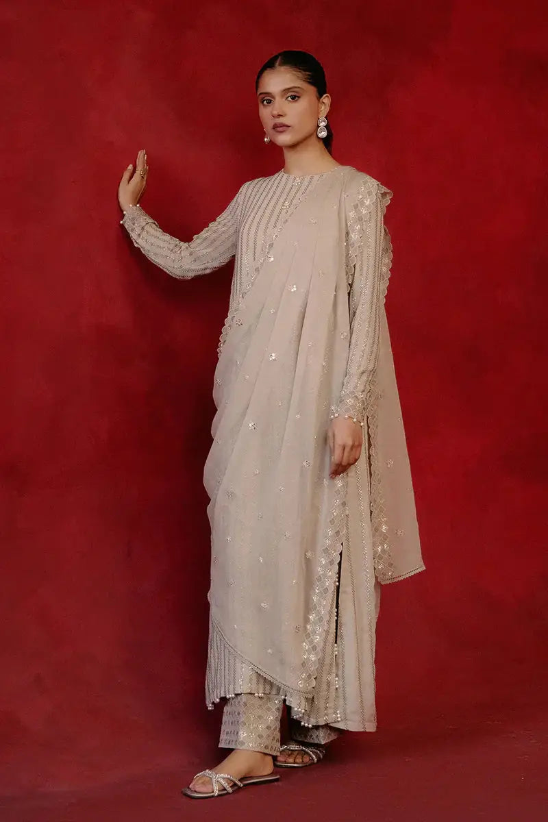 Cross Stitch | Luxe Atelier 24 | Primrose Ash - Pakistani Designer Dress - by Cross Stitch | Type: Luxury - 100% Original at Saira Sultan