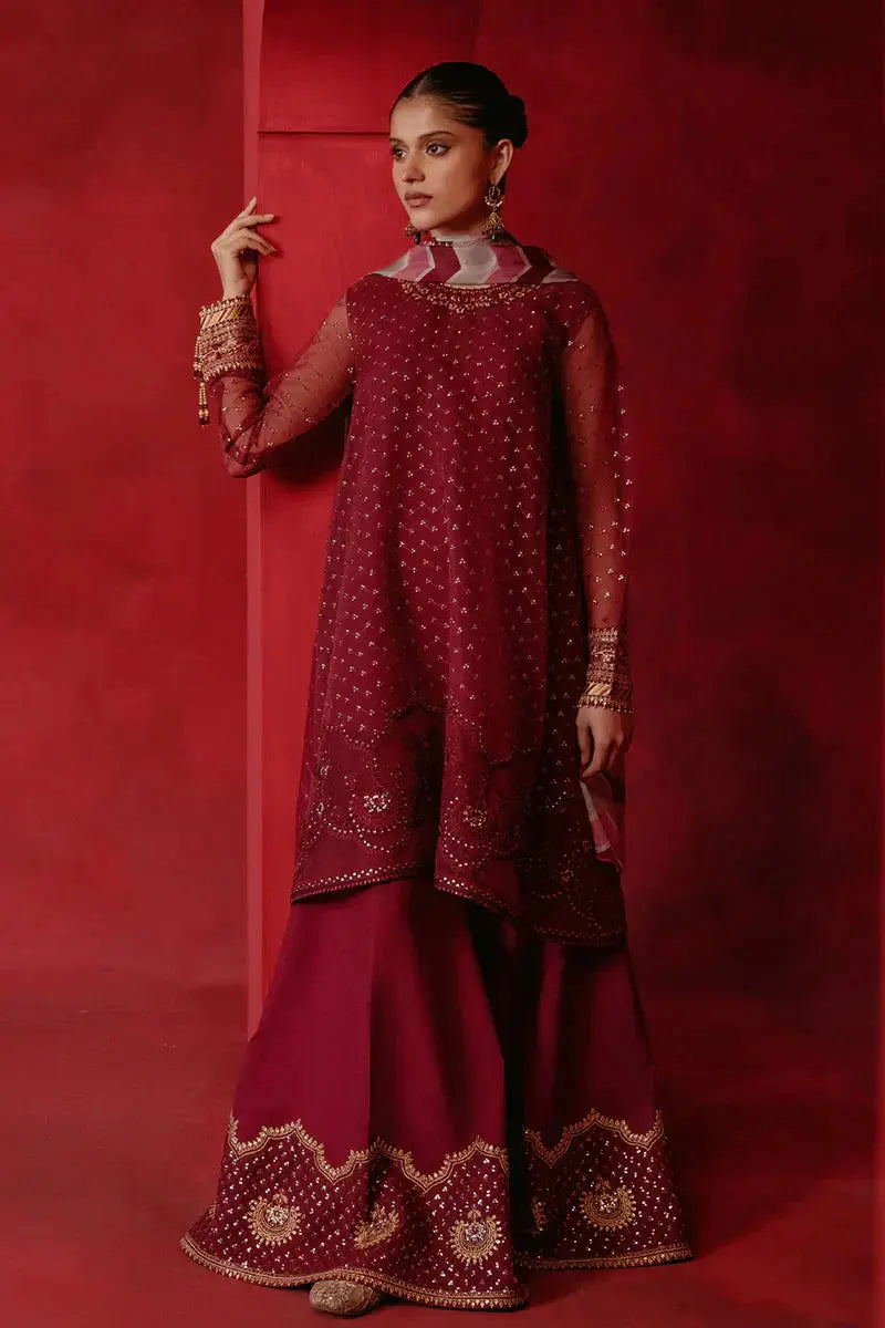 Cross Stitch | Luxe Atelier 24 | Red Ochre - Pakistani Designer Dress - by Cross Stitch | Type: Luxury - 100% Original at Saira Sultan