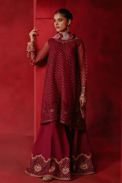 Cross Stitch | Luxe Atelier 24 | Red Ochre - Pakistani Designer Dress - by Cross Stitch | Type: Luxury - 100% Original at Saira Sultan