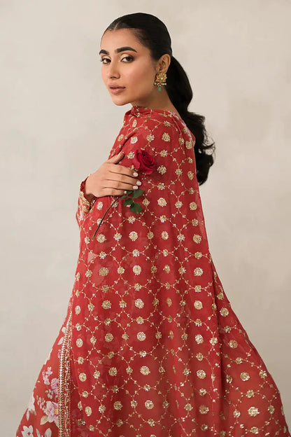 Cross Stitch | Luxe Atelier 24 | Crimson Glow - Pakistani Designer Dress - by Cross Stitch | Type: Luxury - 100% Original at Saira Sultan