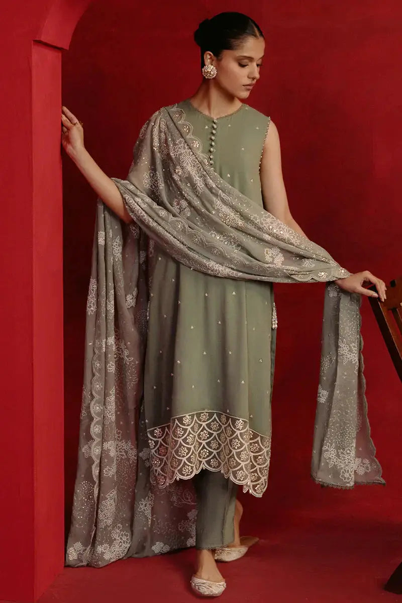Cross Stitch | Luxe Atelier 24 | Whisper Spray - Pakistani Designer Dress - by Cross Stitch | Type: Luxury - 100% Original at Saira Sultan