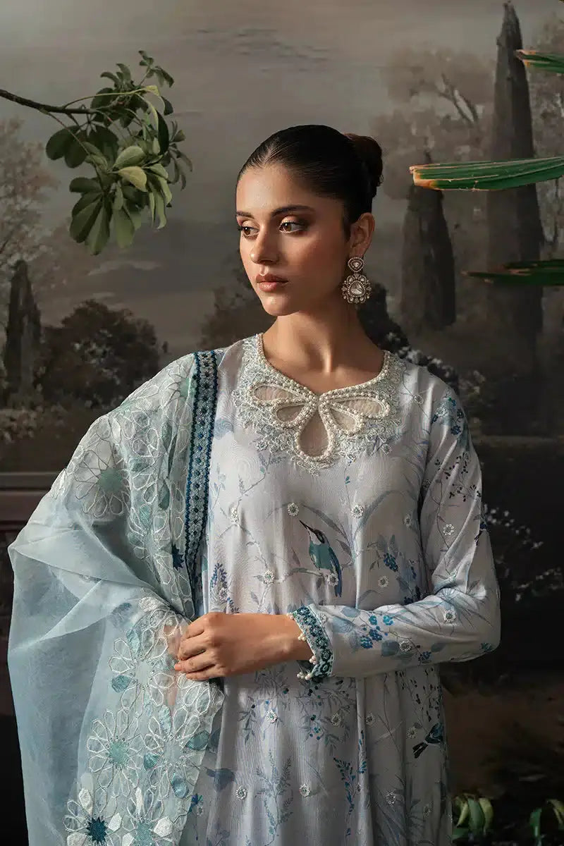 Cross Stitch | Luxe Atelier 23 | MEDALLION TEAL - Pakistani Designer Dress - by Cross Stitch | Type: Formal - 100% Original at Saira Sultan