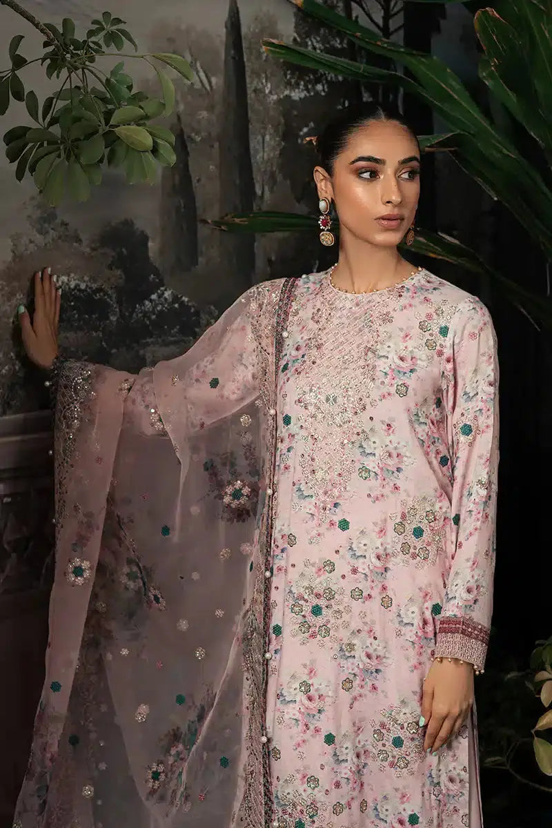 Cross Stitch | Luxe Atelier 23 | PINK CARNATION - Pakistani Designer Dress - by Cross Stitch | Type: Formal - 100% Original at Saira Sultan