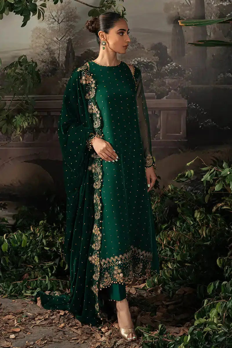 Cross Stitch | Luxe Atelier 23 | SAGE GREEN - Pakistani Designer Dress - by Cross Stitch | Type: Formal - 100% Original at Saira Sultan