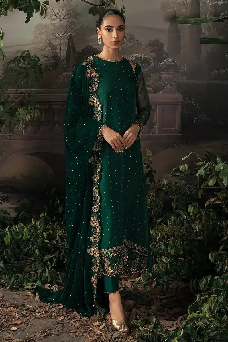 Cross Stitch | Luxe Atelier 23 | SAGE GREEN - Pakistani Designer Dress - by Cross Stitch | Type: Formal - 100% Original at Saira Sultan