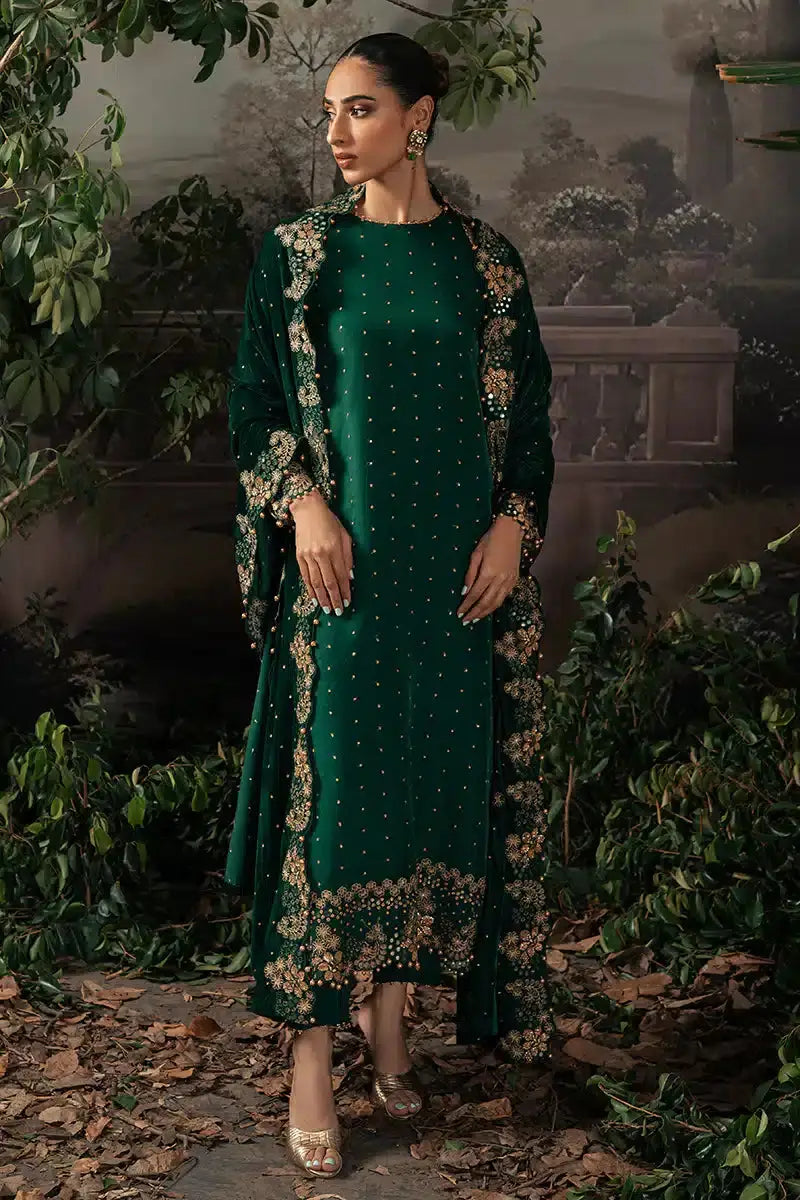 Cross Stitch | Luxe Atelier 23 | SAGE GREEN - Pakistani Designer Dress - by Cross Stitch | Type: Formal - 100% Original at Saira Sultan