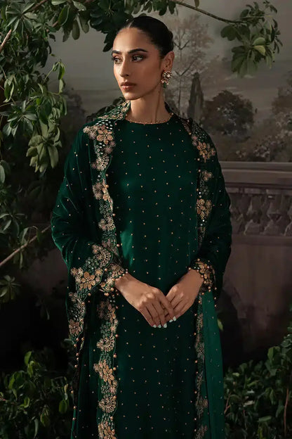 Cross Stitch | Luxe Atelier 23 | SAGE GREEN - Pakistani Designer Dress - by Cross Stitch | Type: Formal - 100% Original at Saira Sultan