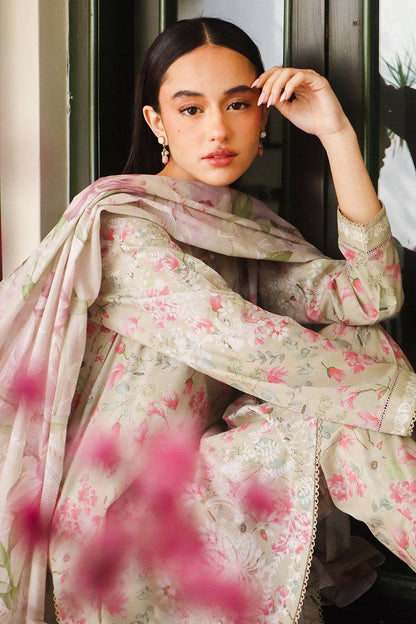 Cross Stitch | Printed Lawn | OLIVE AURA - Pakistani Designer Dress - by Cross Stitch | Type: Luxury - 100% Original at Saira Sultan