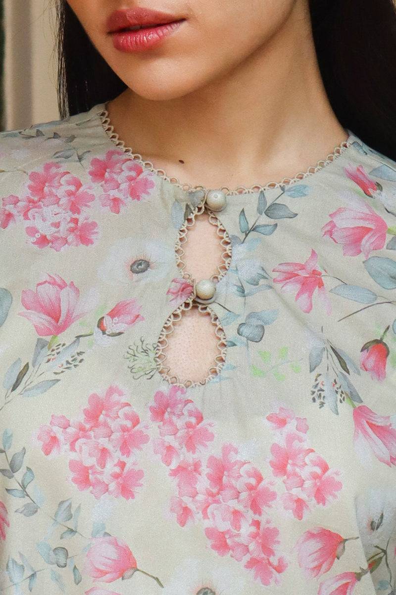Cross Stitch | Printed Lawn | OLIVE AURA - Pakistani Designer Dress - by Cross Stitch | Type: Luxury - 100% Original at Saira Sultan