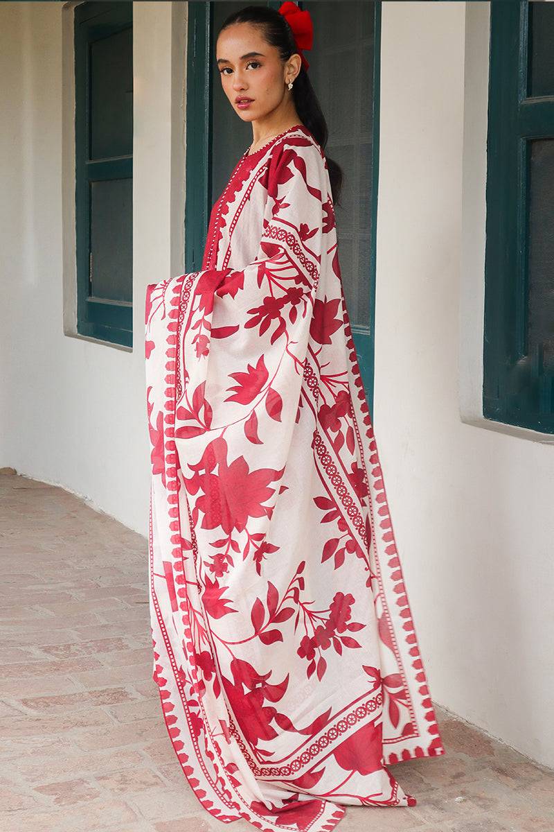 Cross Stitch | Printed Lawn | SCARLET SAGE - Pakistani Designer Dress - by Cross Stitch | Type: Luxury - 100% Original at Saira Sultan